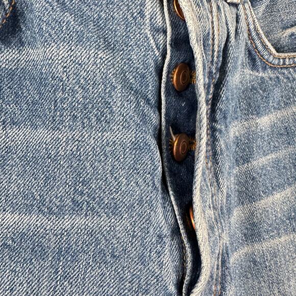 Doen High Rise Straight Leg Jeans Womens Size 23 Organic Cotton Medium Wash Blue - Picture 3 of 11